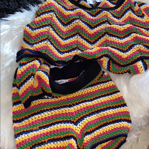 multicolor crochet set shorts and top - Picture 7 of 9